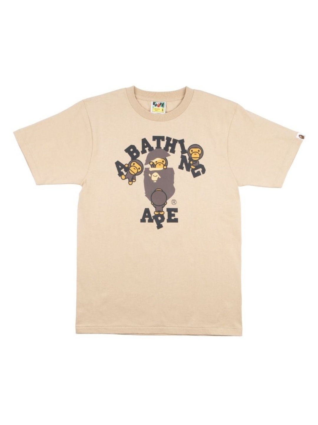 

Bape Unisex College Milo Tee, Brown