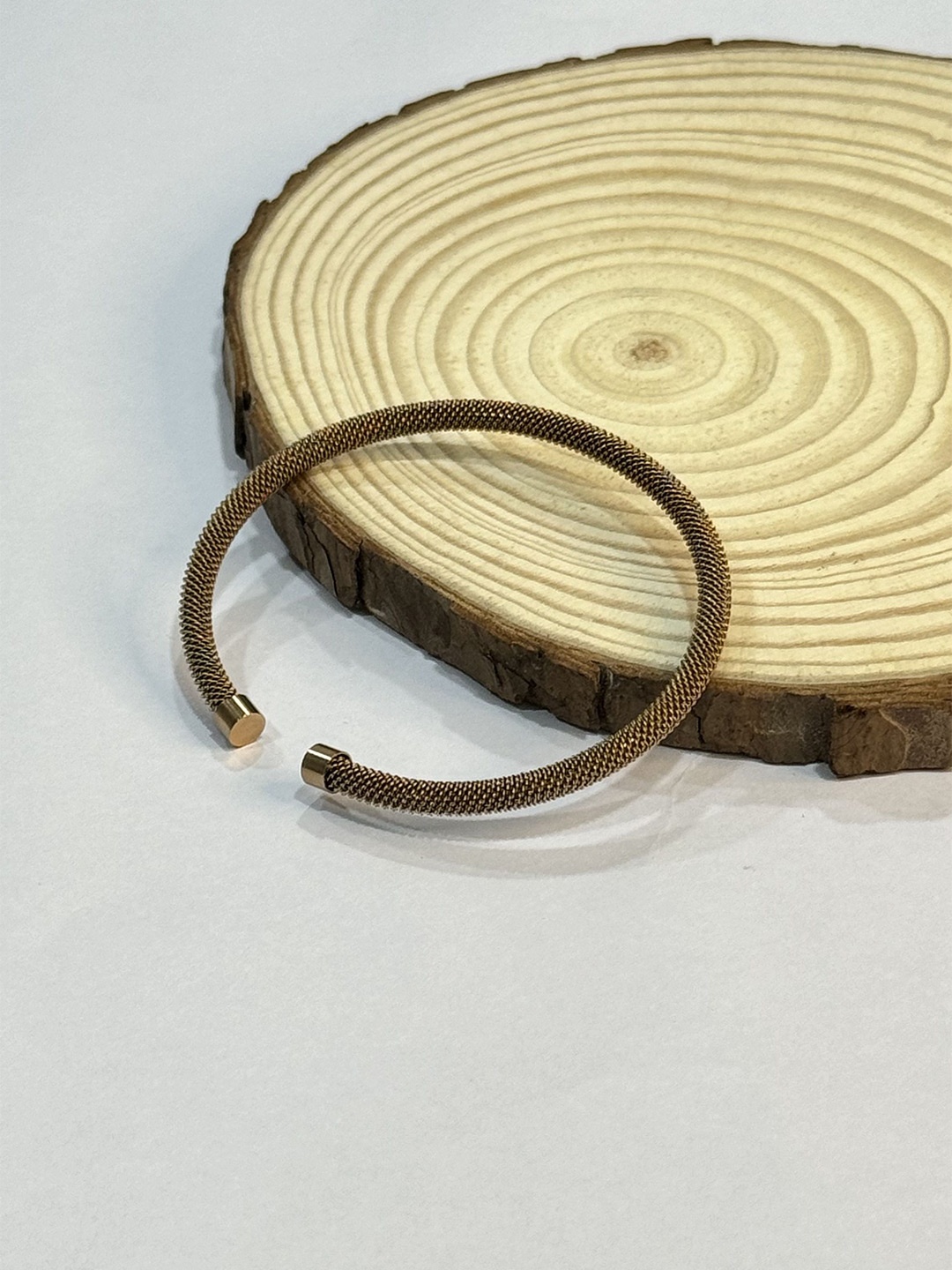 

The Jewellery Tale Brass-Plated Wired Cuff Bracelet, Brown