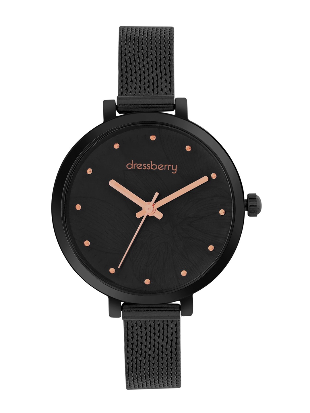 

DressBerry Women Brass Dial & Straps Analogue Watch DB-SS24-9B, Black