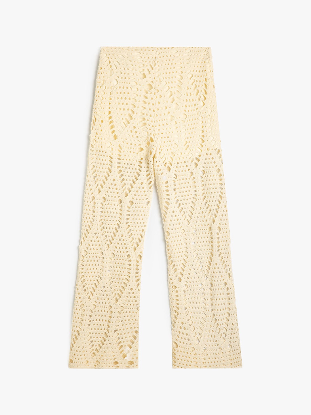 

Koton Women Floral Printed Trousers, White