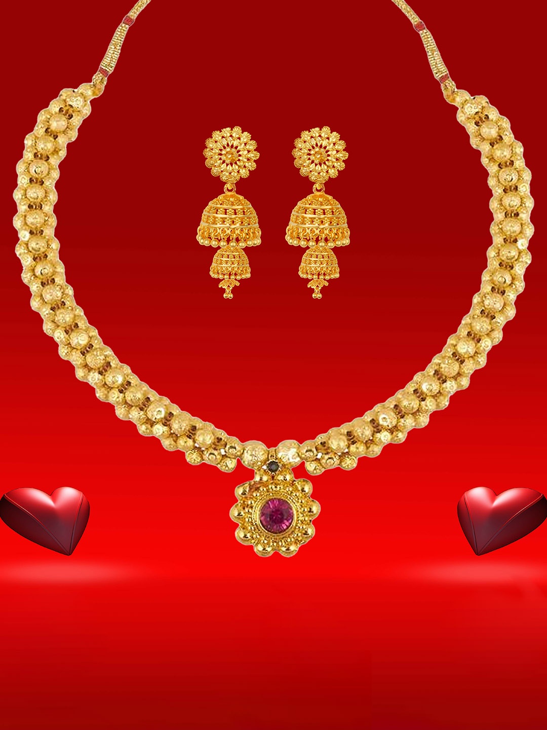 

Heer Collection Gold-Plated Jewellery Set