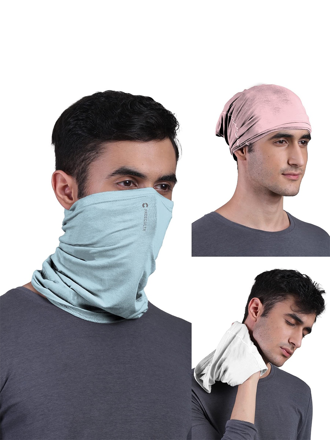 

FREECULTR Adults Pack Of 3 Bandana Headband, Pink
