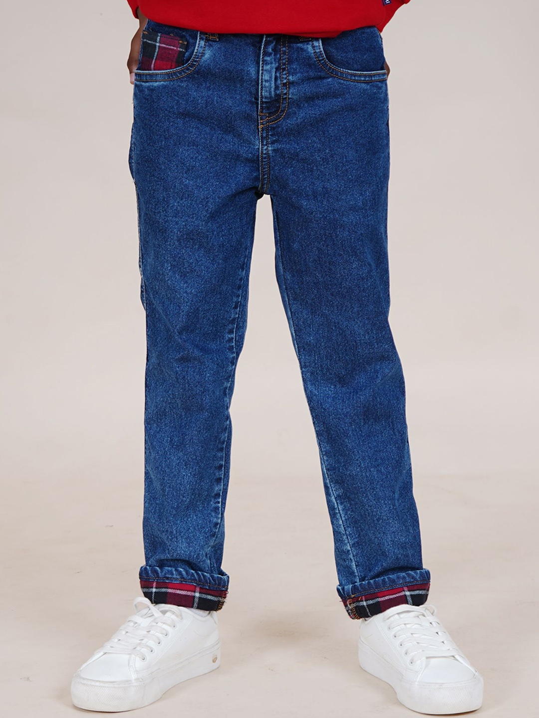 

KiddoPanti Boys Mid-Rise Jean Straight Fit Stretchable Jeans, Blue
