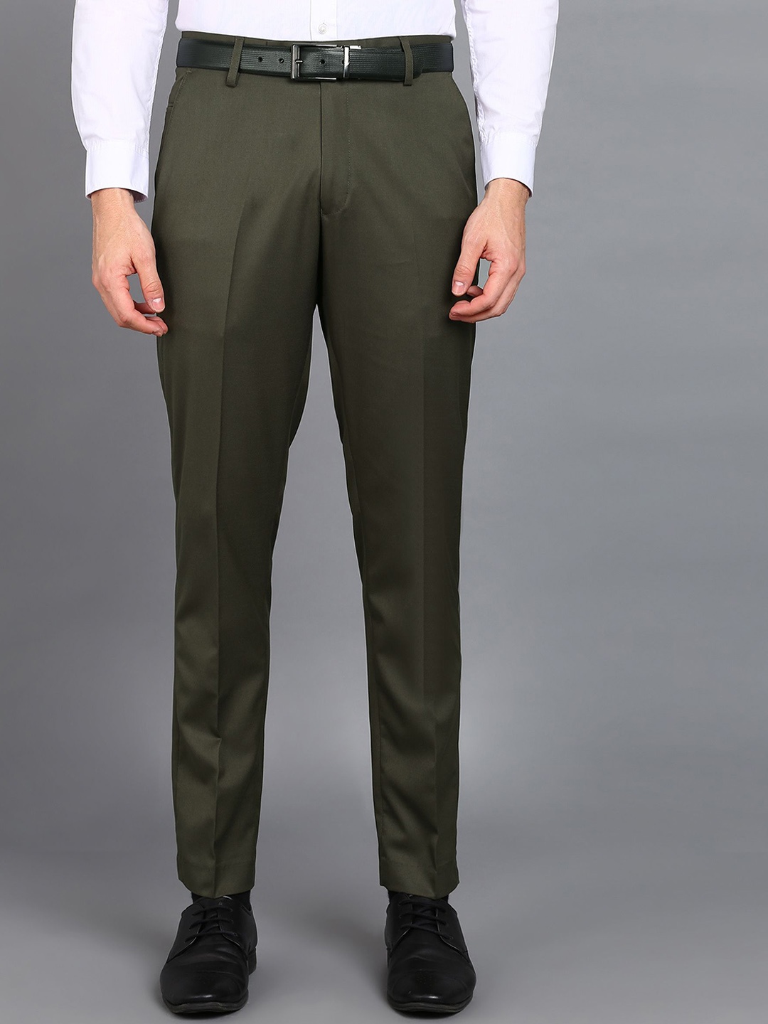 

VEI SASTRE Men Plus Size Green Stretchable Formal Trouser