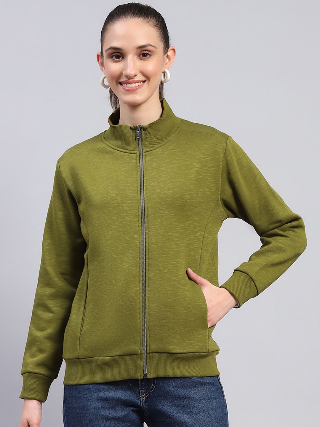 

Monte Carlo Women Mock Neck Sweatshirt, Green