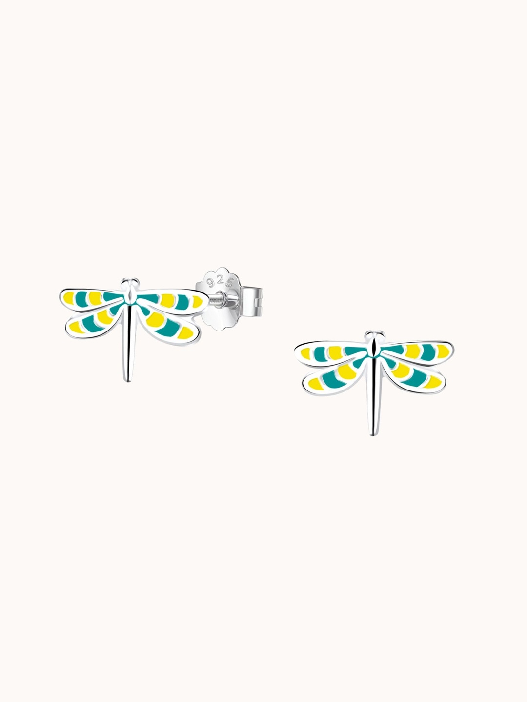 

HighSpark 925 Silver Wings Dragonfly Enamel Studs