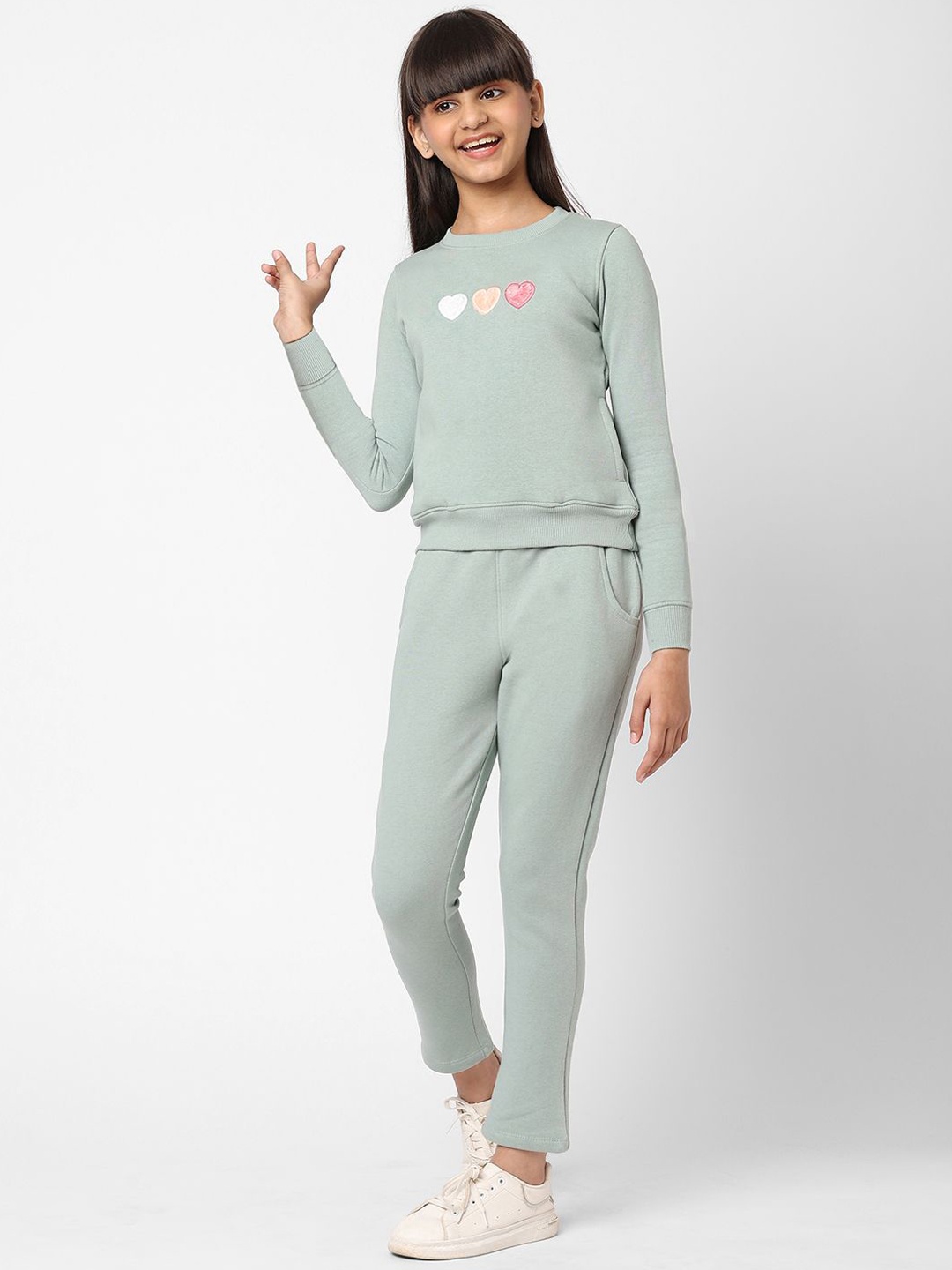 

Sweet Dreams Girls Mid-Rise Tracksuits, Green