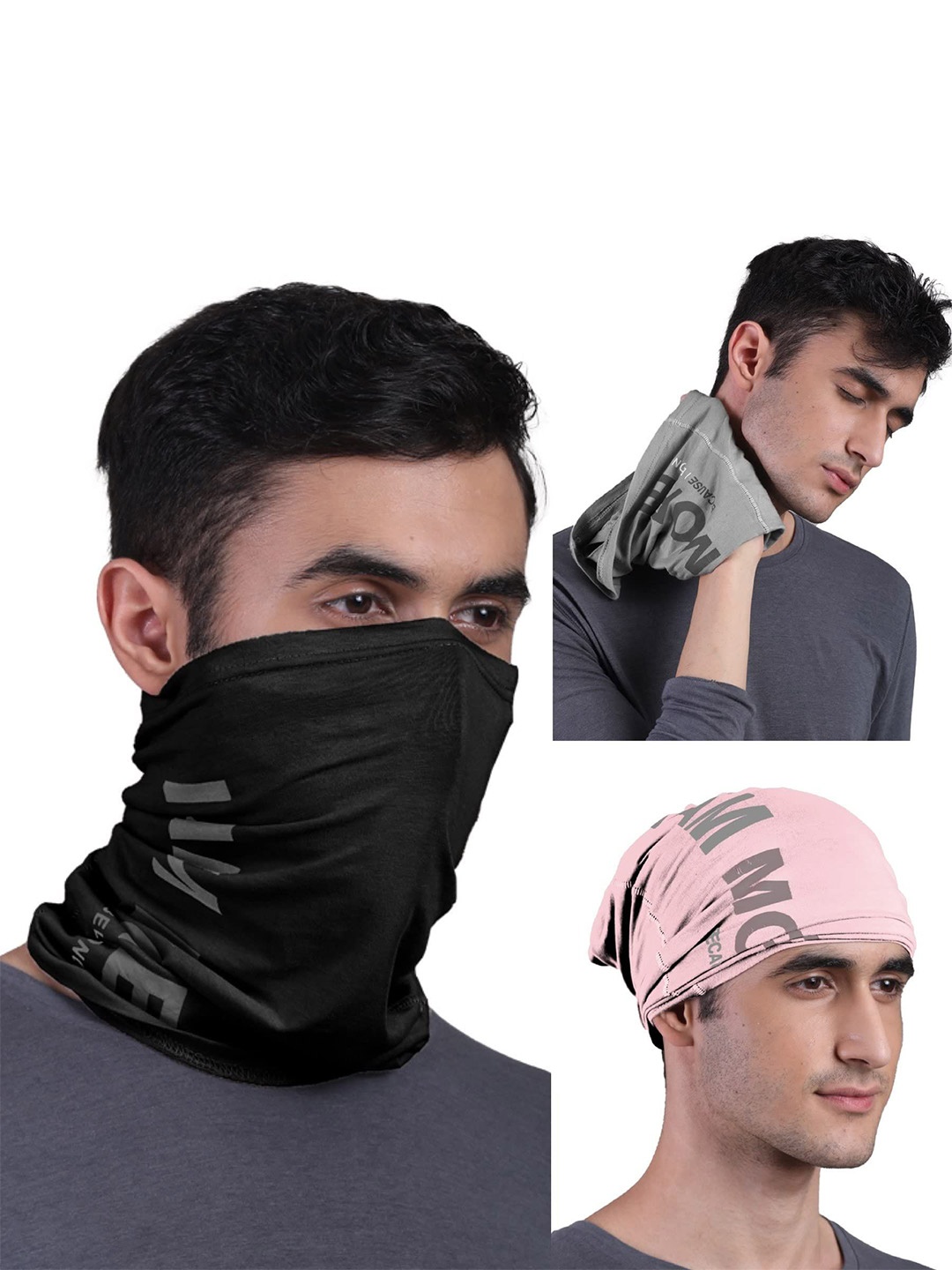 

FREECULTR Pack Of 3 Unisex Bandana Headband, Peach