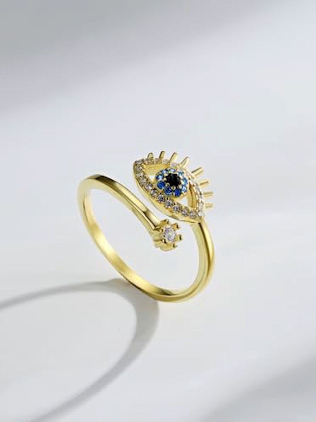 

MISS JO Gold-Plated CZ-Studded Finger Ring