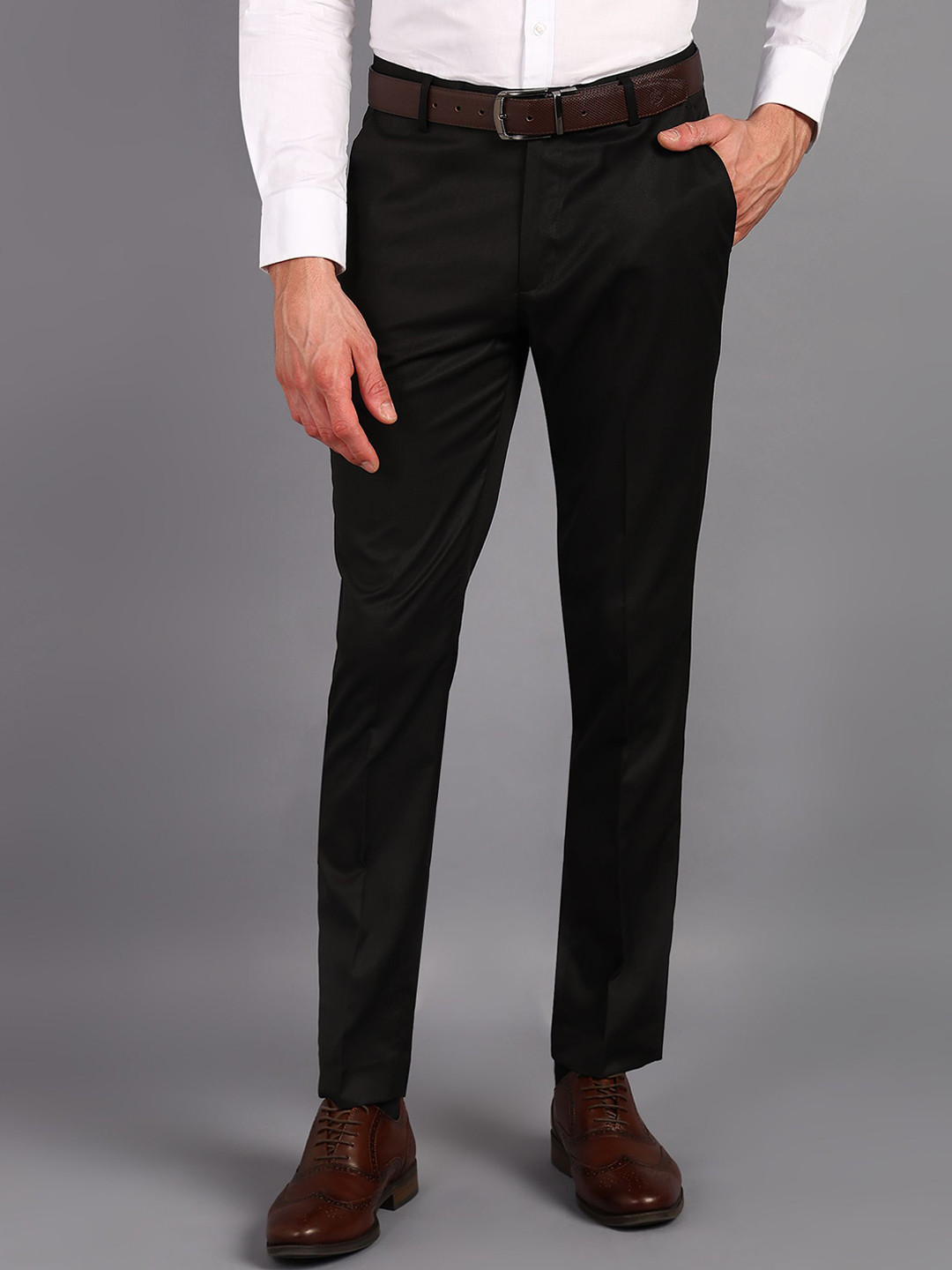 

VEI SASTRE Men Plus Size Stretchable Formal Trouser, Black