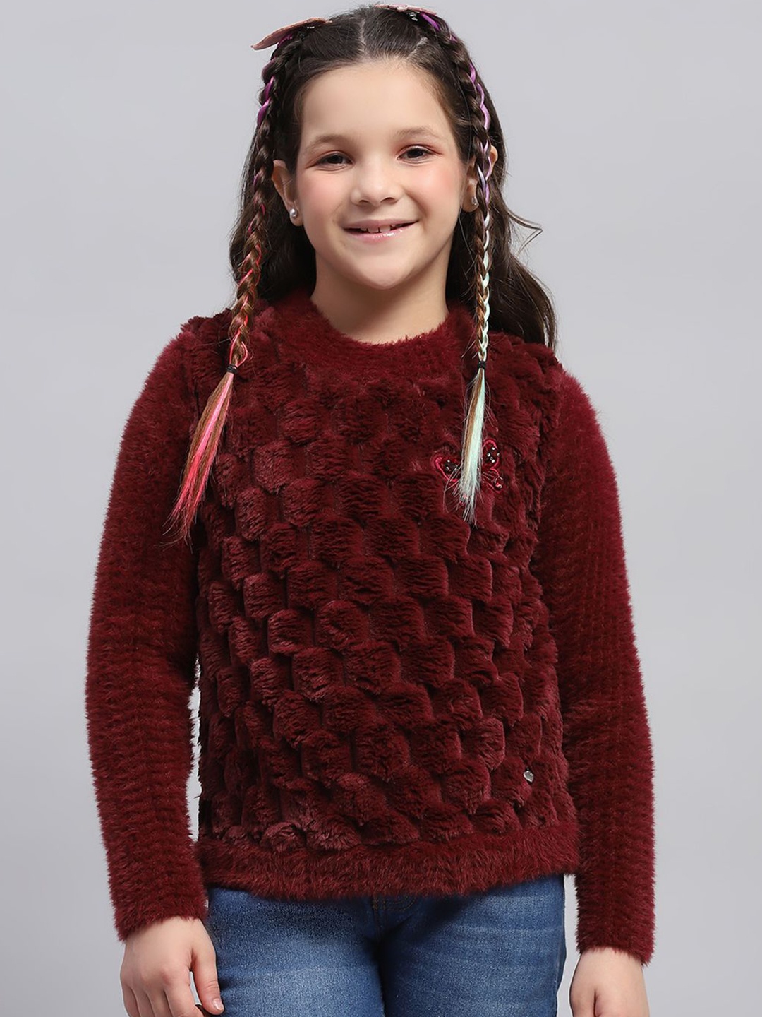 

Monte Carlo Girls Cotton Casual Sweatshirt, Maroon