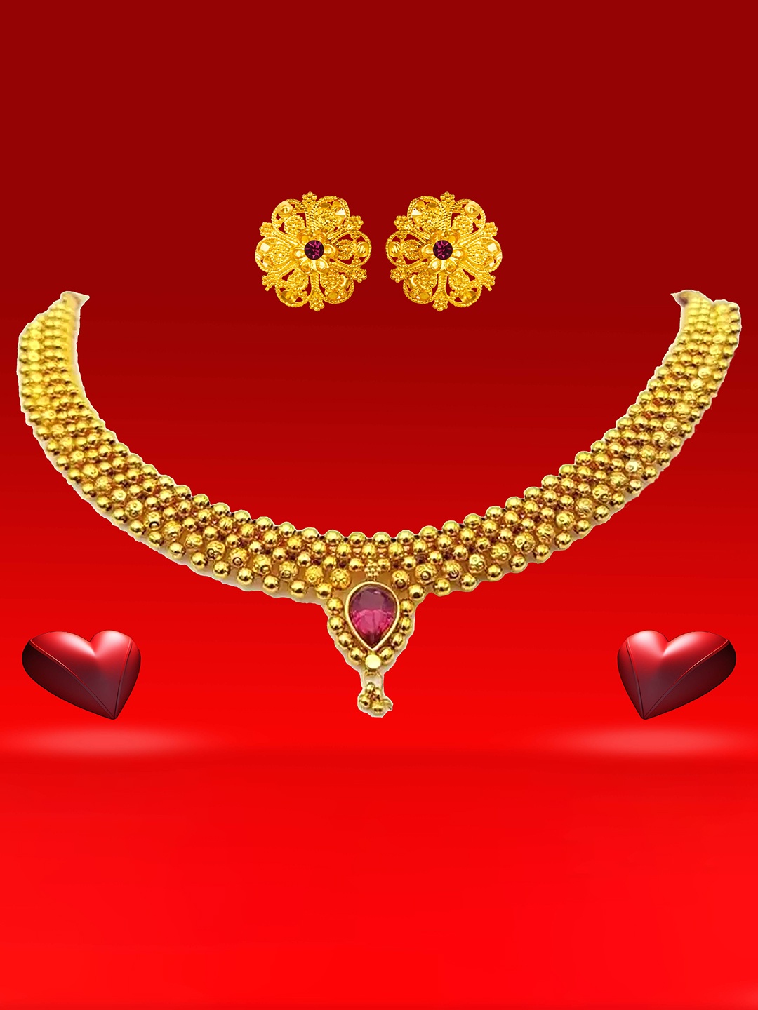 

Heer Collection Gold-Plated Jewellery Set