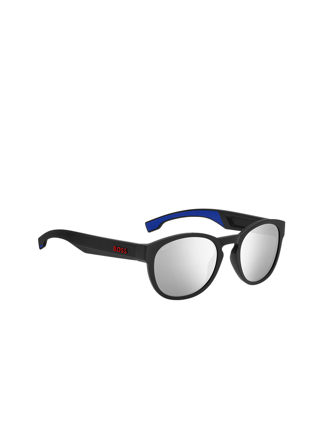 

HUGO Men Round Sunglasses with UV Protected Lens, Transparent