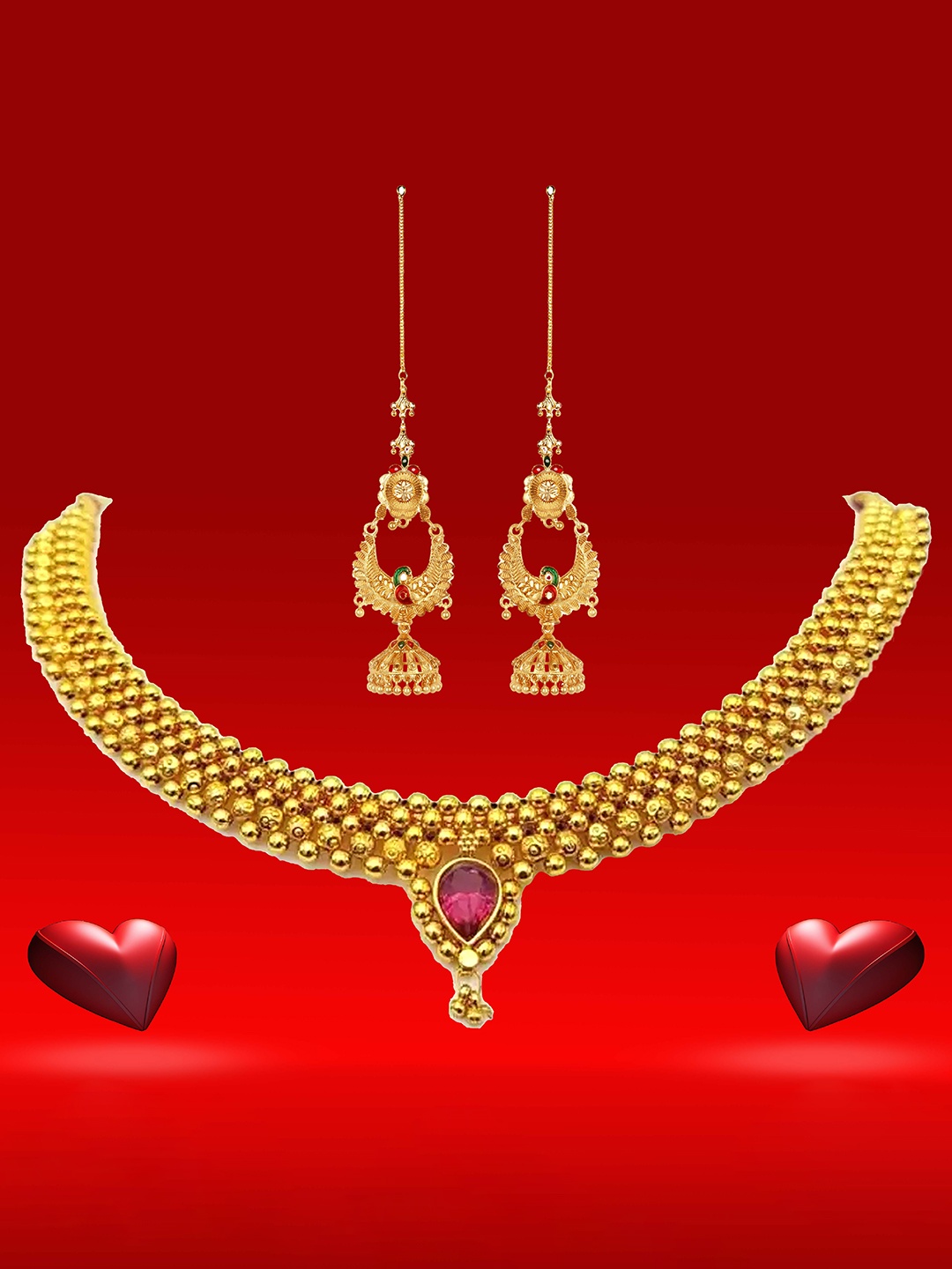 

Heer Collection Gold-Plated Jewellery Set