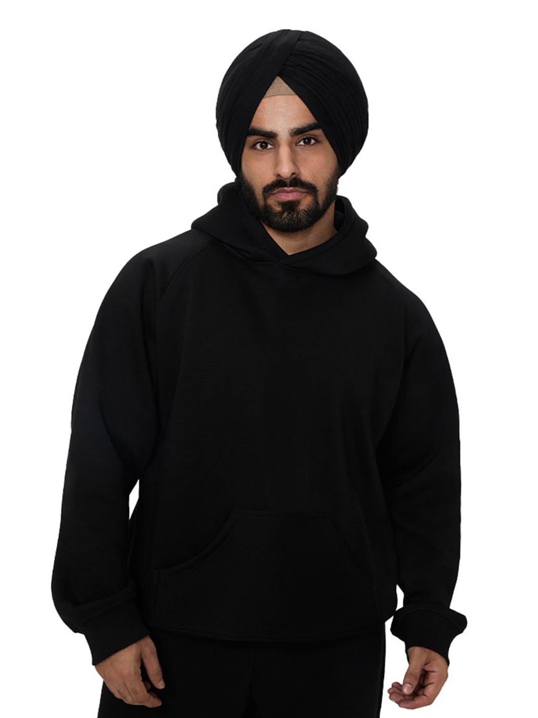 

Ludic Unisex Cotton Hooded Sweatshirt, Black