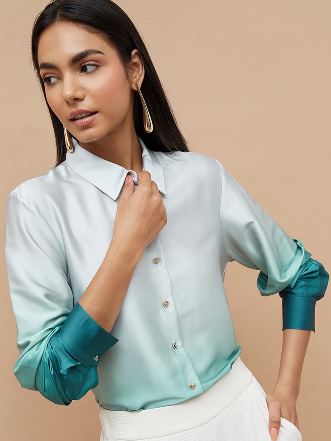 

CODE by Lifestyle Women Shirt Style Top, Green