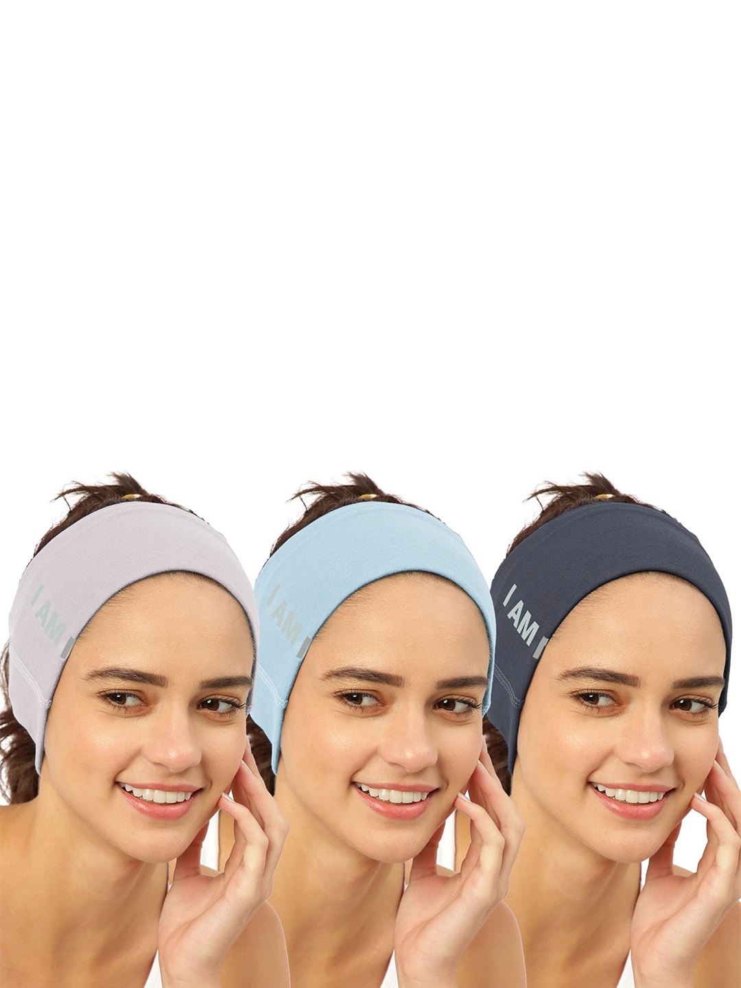 

FREECULTR Unisex Pack Of 3 Printed Anti Microbial Multipurpose Bandana Headband, Grey