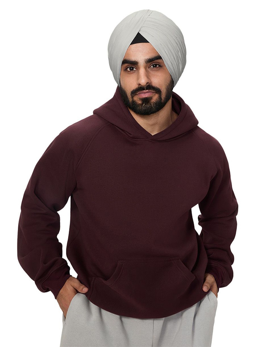 

Ludic Unisex Hooded Cotton Sweatshirt, Maroon