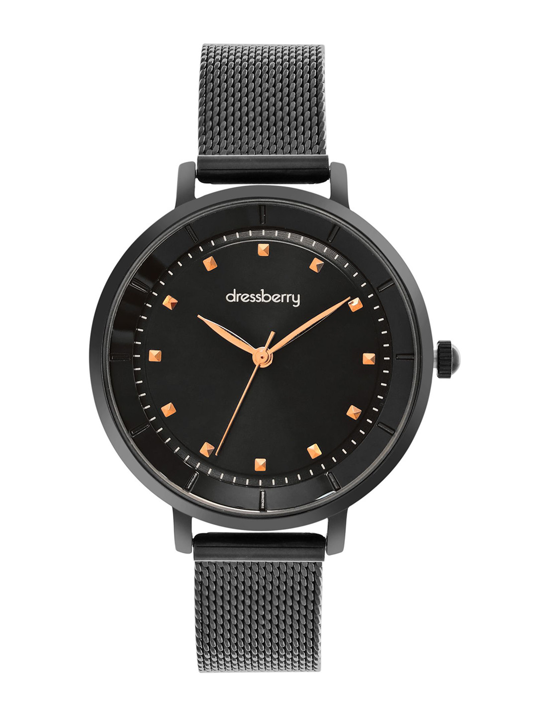 

DressBerry Women Brass Dial & Straps Analogue Watch DB24-15A, Black