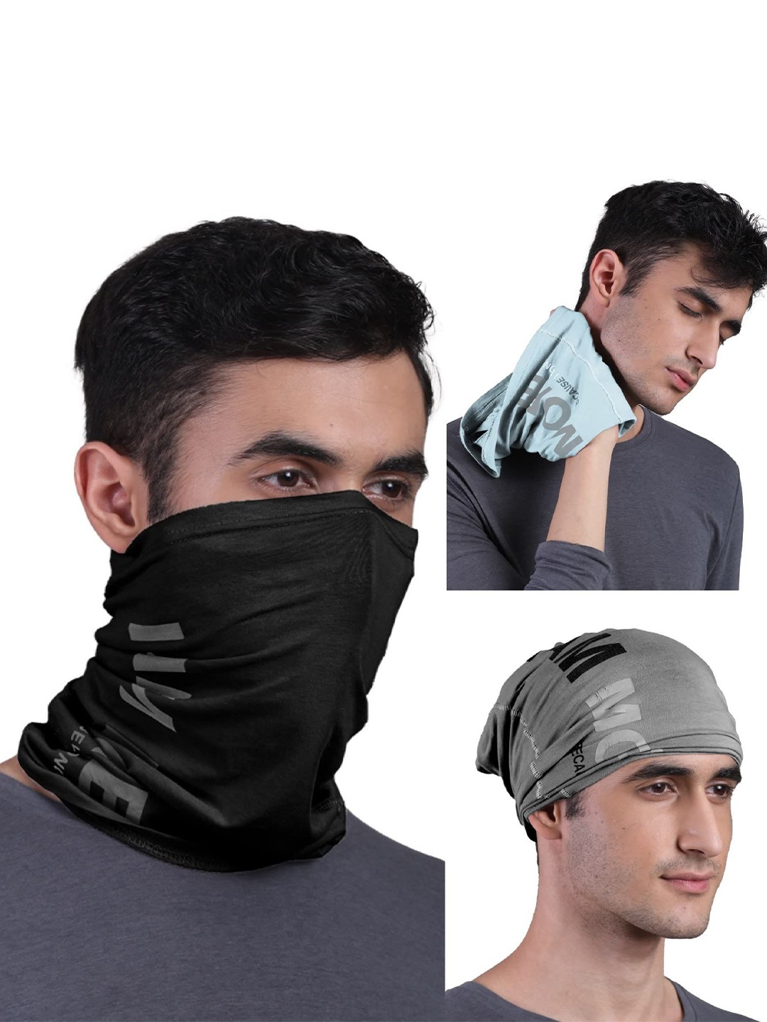 

FREECULTR Adults Pack Of 3 Bandana Headband, Black