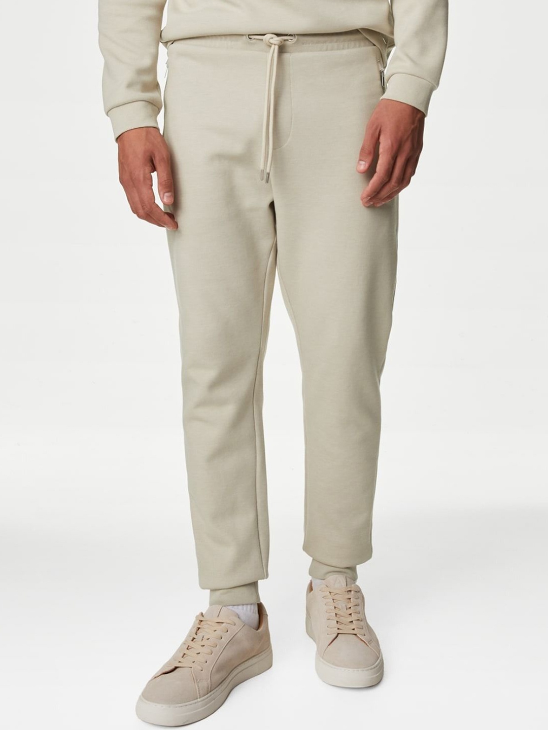 

Marks & Spencer Men Mid-Rise Casual Joggers, Grey