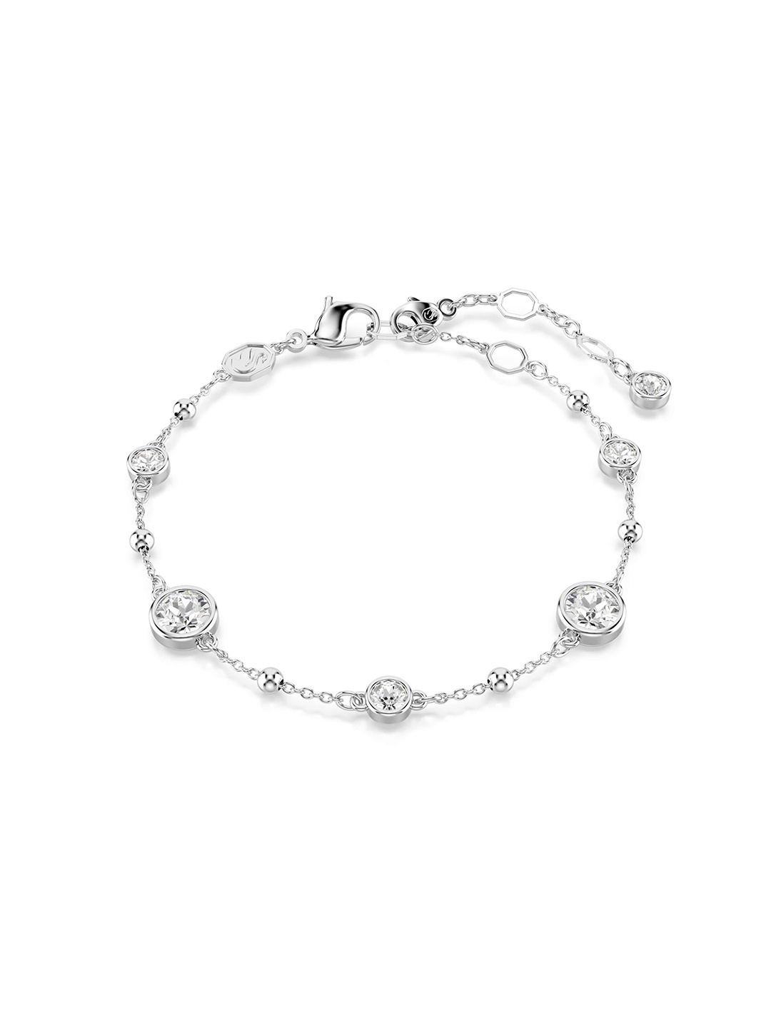 

SWAROVSKI Rhodium-Plated Crystals Wraparound Bracelet, Silver