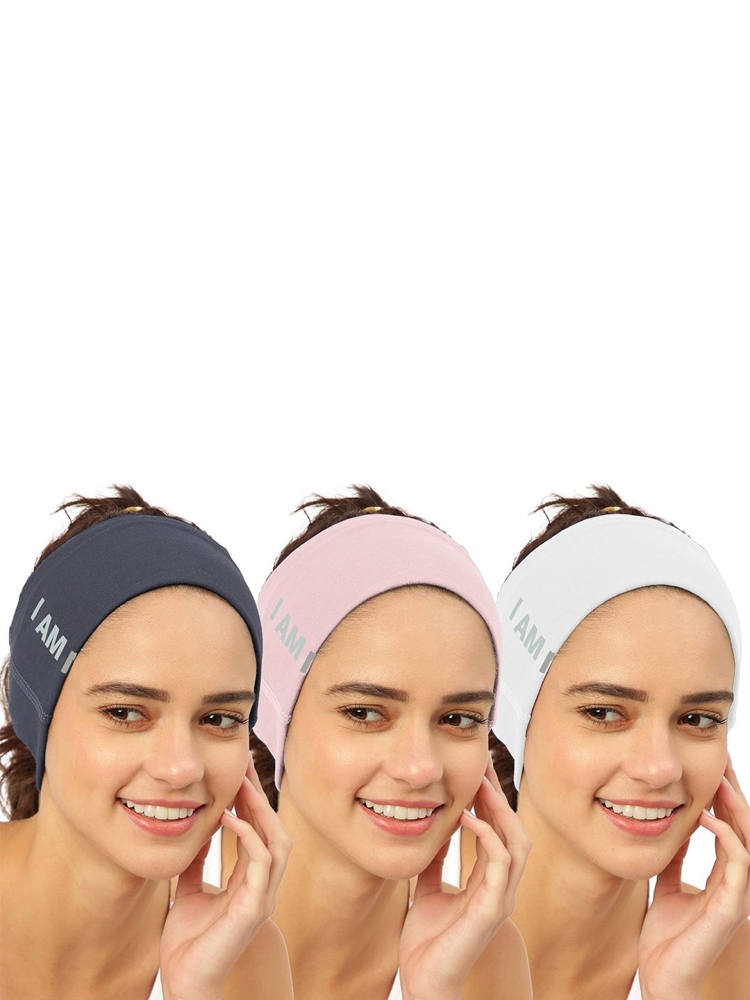 

FREECULTR Unisex Pack Of 3 Printed Anti Microbial Multipurpose Bandana Headband, White