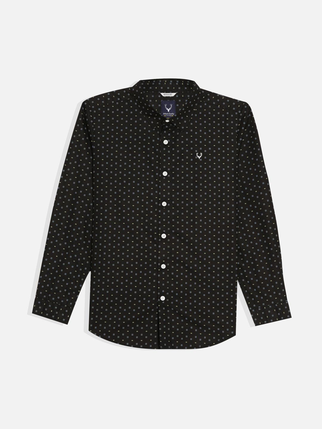 

Allen Solly Junior Boys Slim Fit Floral Opaque Printed Casual Shirt, Black