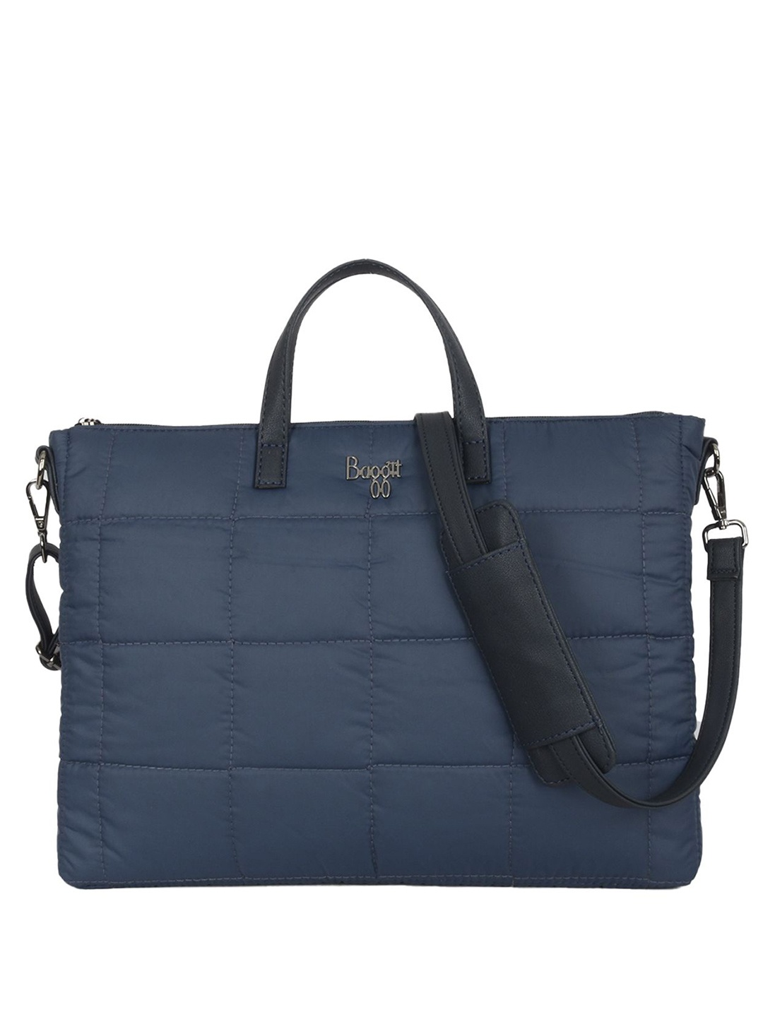 

Baggit Women PU Laptop Padded Bag with Non-Detachable Sling Strap, Blue