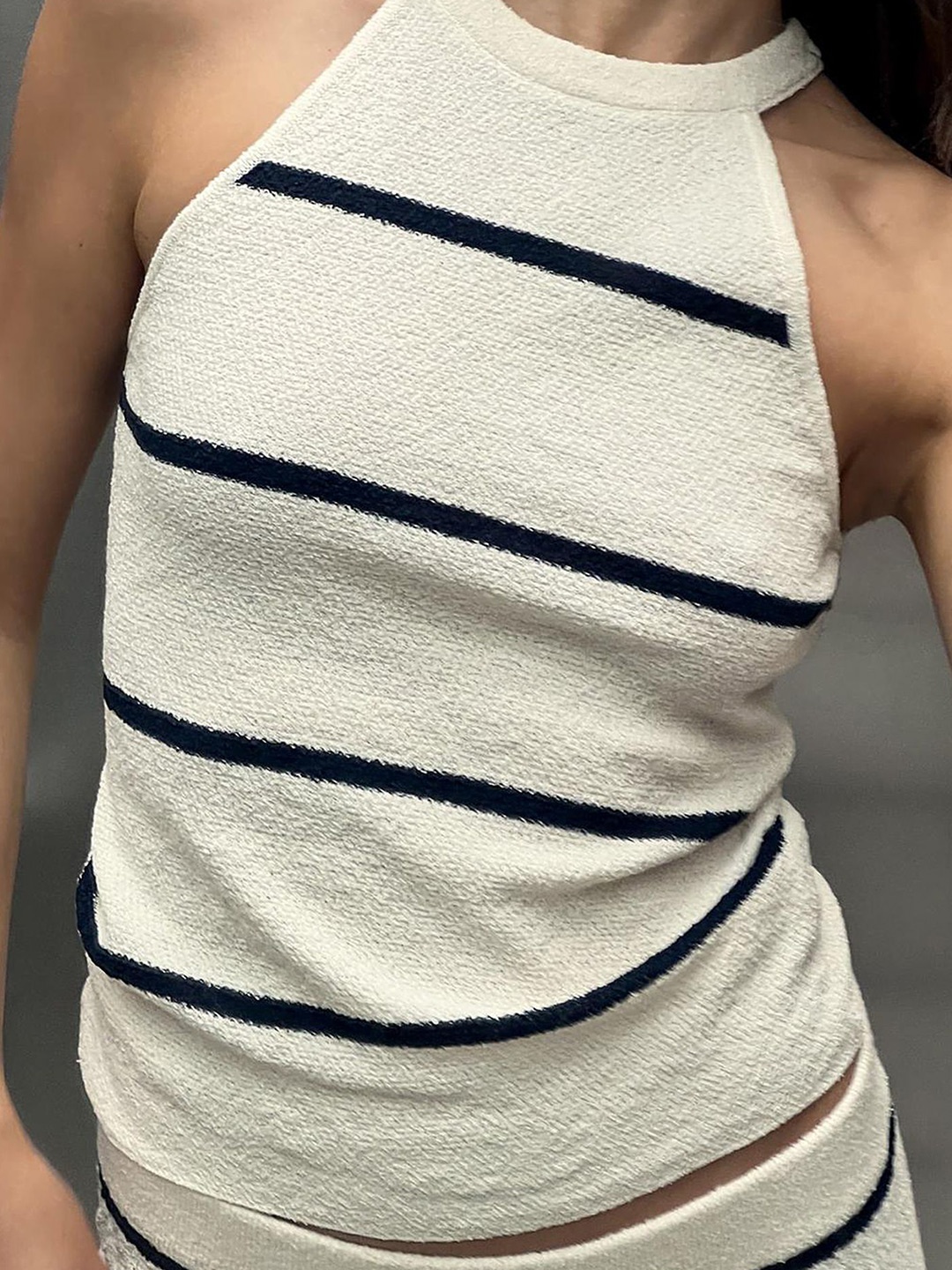 

LULU & SKY Striped Sleeveless Top, White