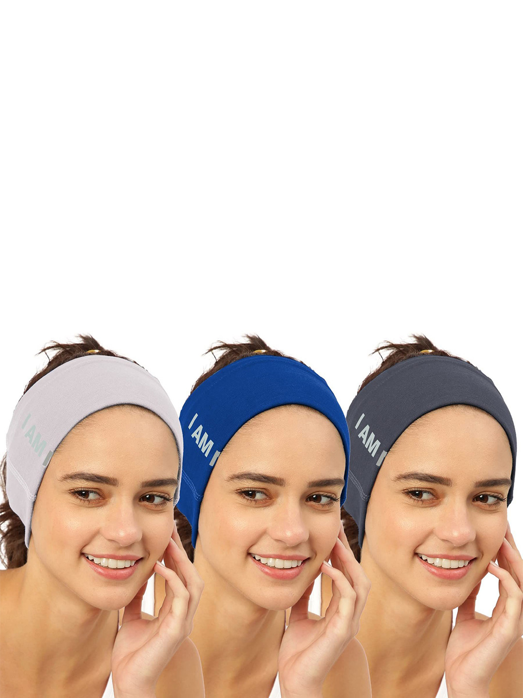 

FREECULTR Adults Pack Of 3 Bandana Headband, Blue
