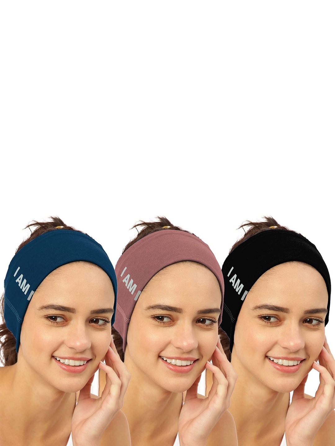 

FREECULTR Pack Of 3 Unisex Bandana Headband, Blue