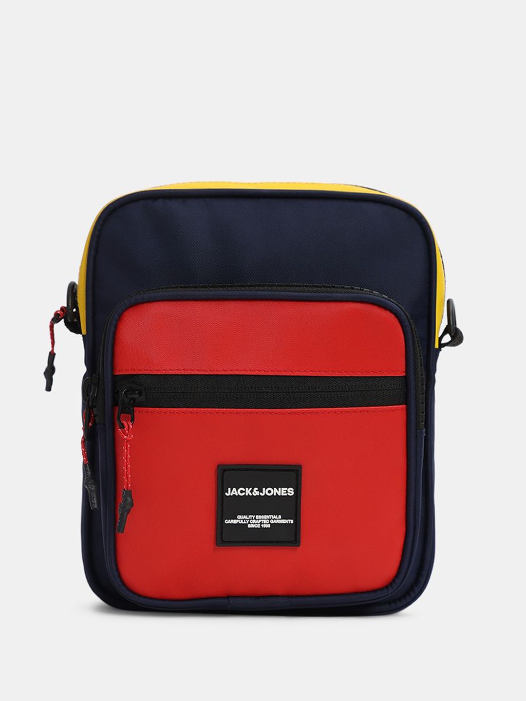 

Jack & Jones Colourblocked Structured Sling Bag with Quilted, Multi