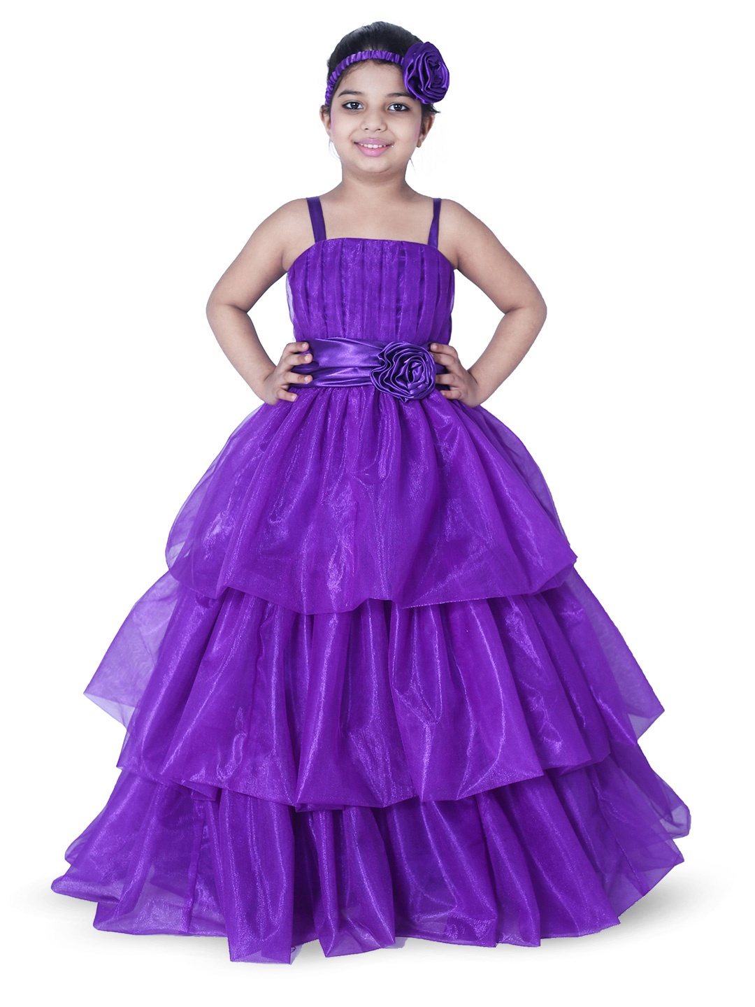 

Wish little Girl Net A-Line Maxi Dress, Purple