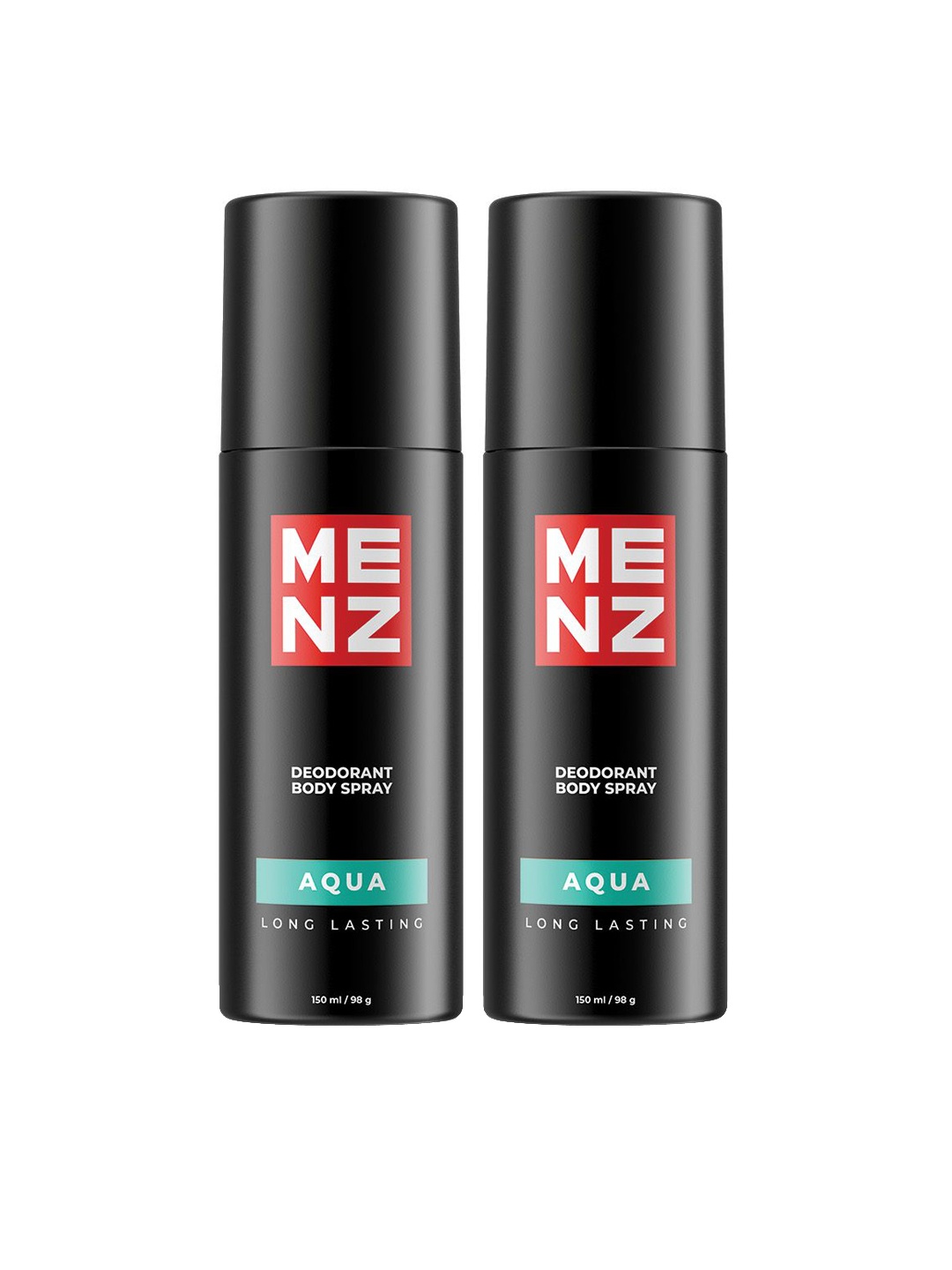 

MENZ Set Of 2 Men Aqua Luxury Deodorants - 150 ml Each, Black