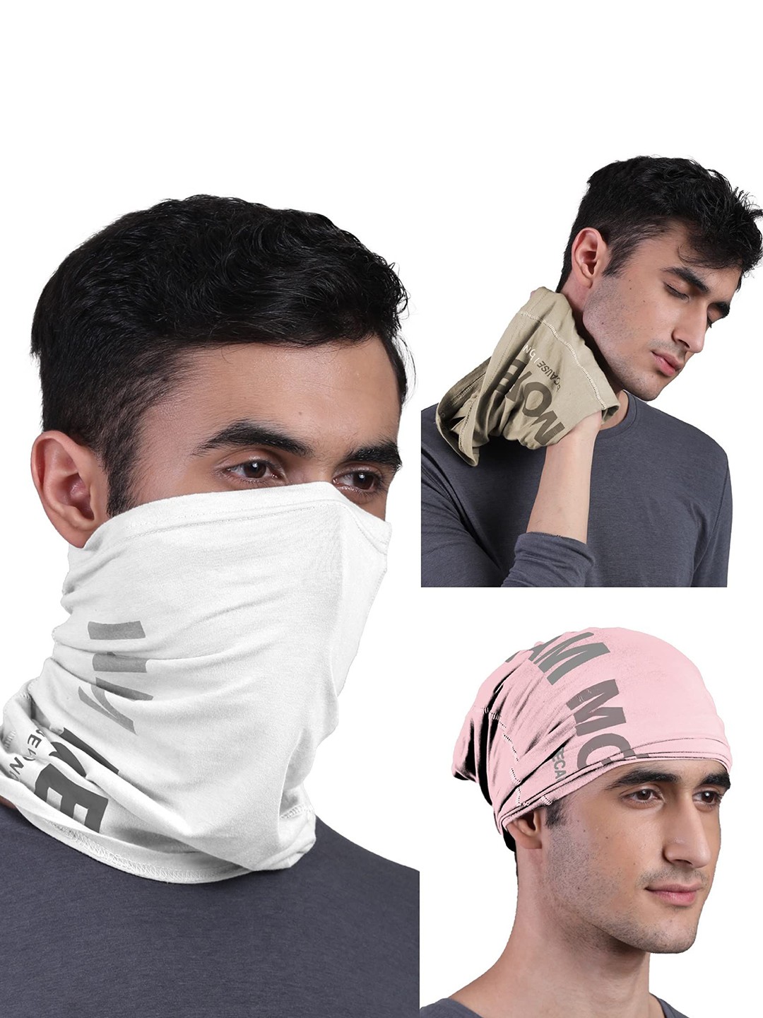 

FREECULTR Adults Pack Of 3 Bandana Headband, White