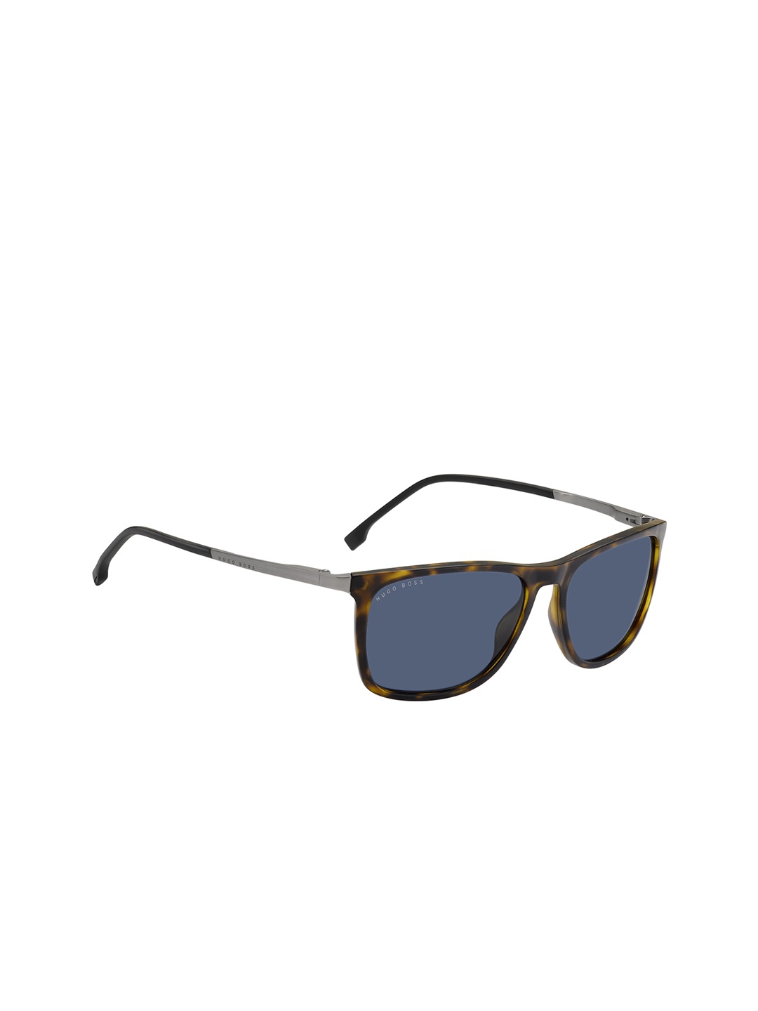 

HUGO Men Square Sunglasses with UV Protected Lens 203898N9P56KU, Blue