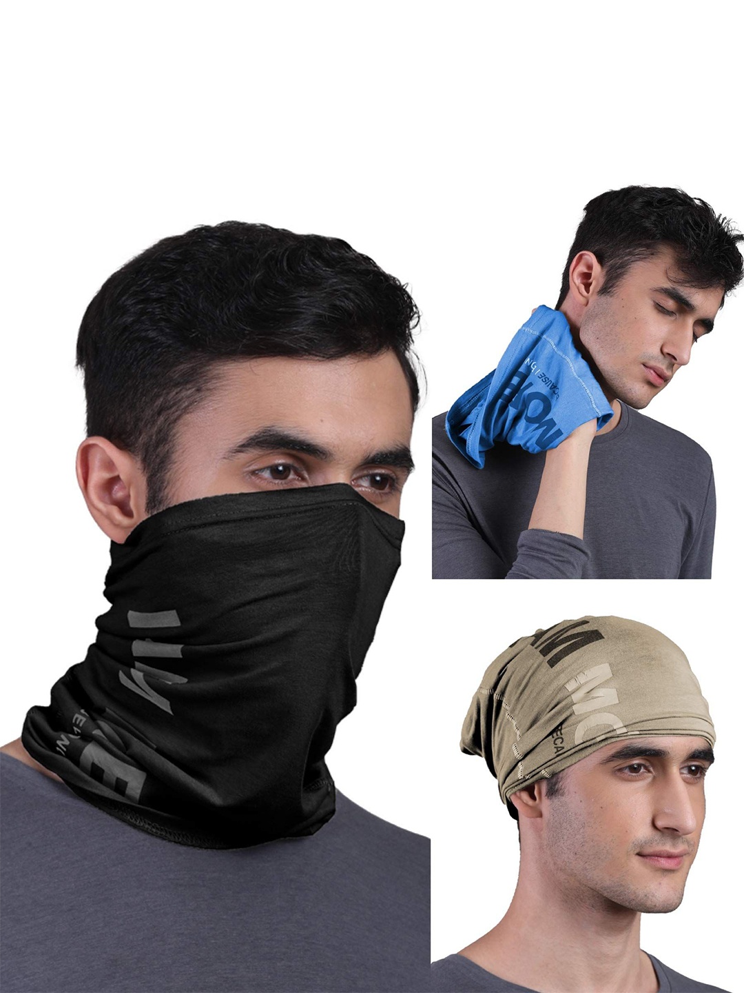 

FREECULTR Adults Pack Of 3 Bandana Headband, Black