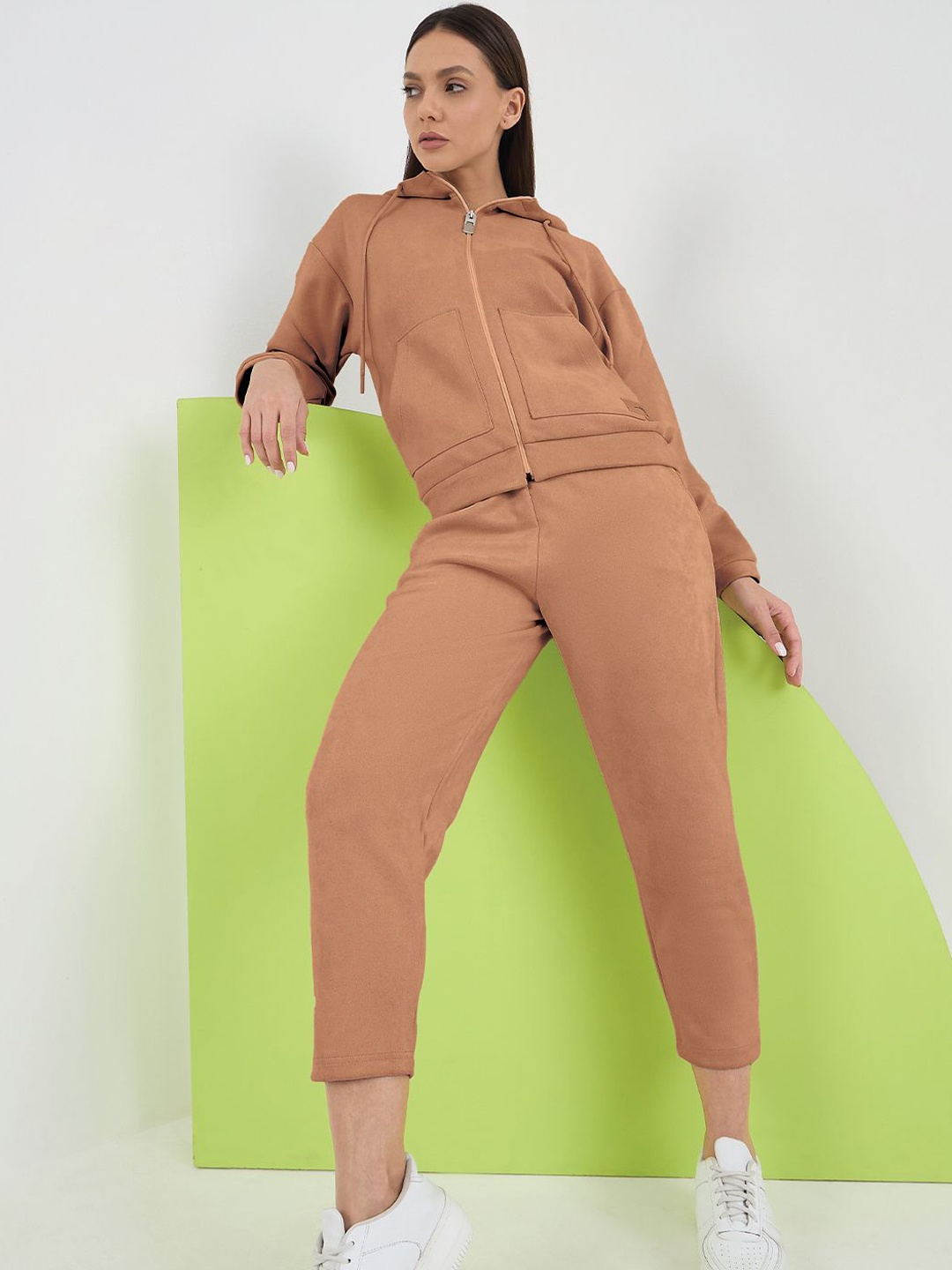 

Sweet Dreams Women Hooded Tracksuits, Brown