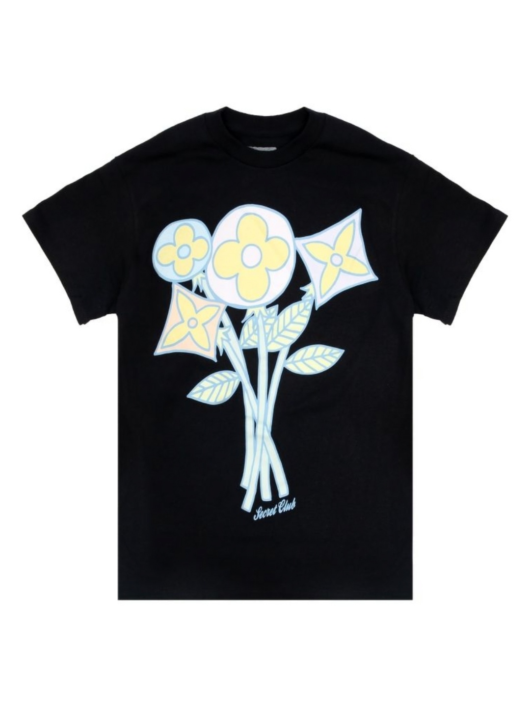 

Market Secret Club Men Flower SS Tee, Black