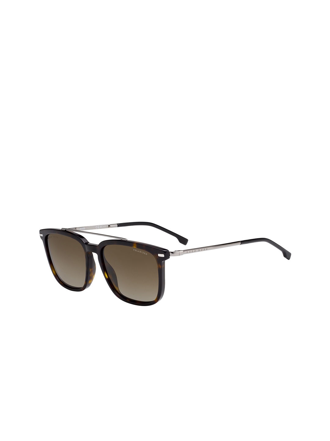 

HUGO Men Square Sunglasses with UV Protected Lens 20052308655LA, Brown