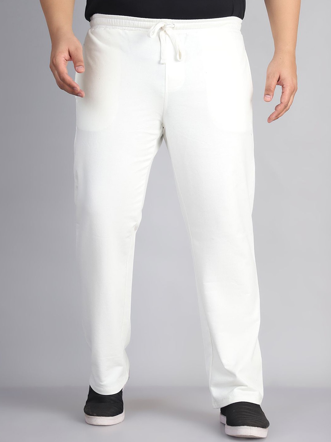 

Rute Men Mid Rise Pure Cotton Plus Size Track Pants, White