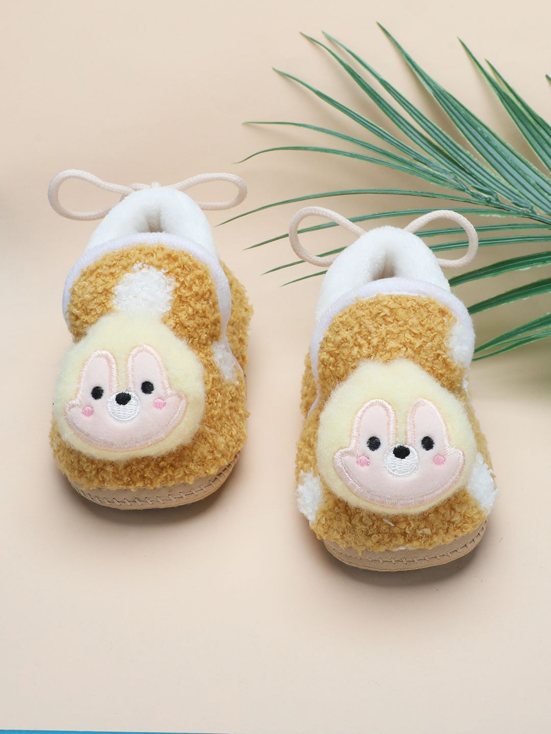 

Baby Moo Girls Cotton Booties, Yellow