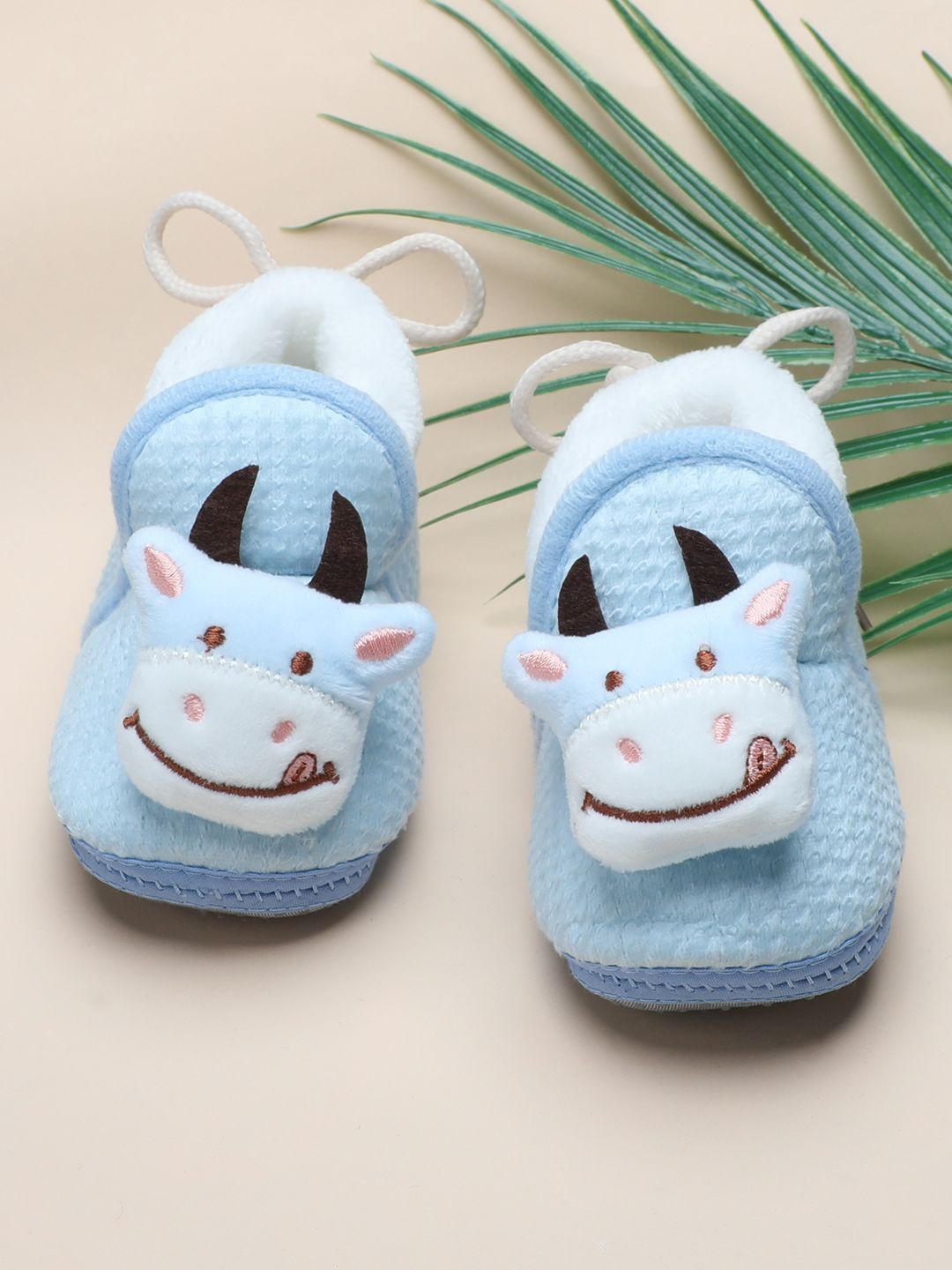 

Baby Moo Boys Cotton Booties, Blue