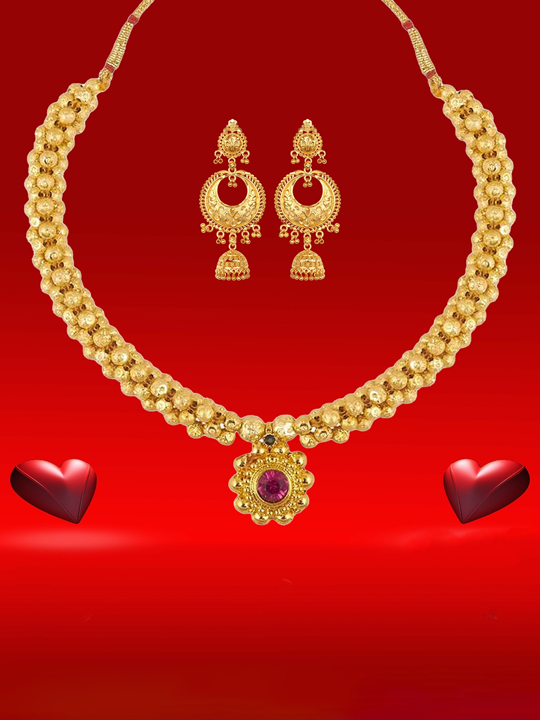 

Heer Collection Gold-Plated Jewellery Set