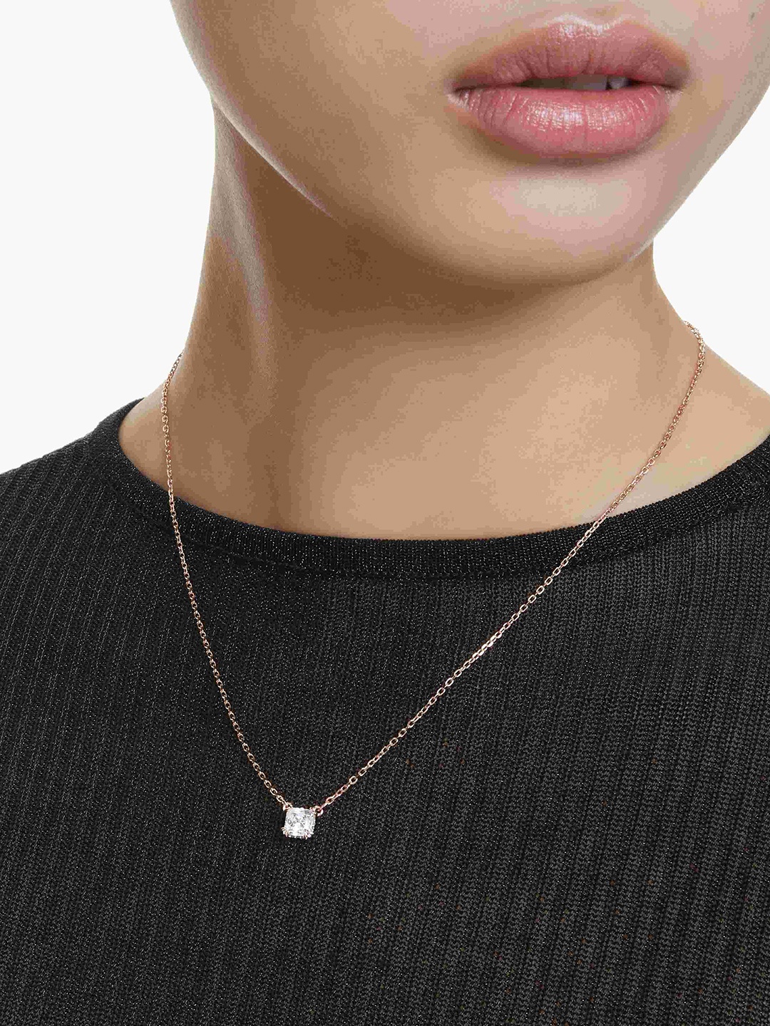 

SWAROVSKI Rose Gold-Plated Crystal-Studded Pendant Chain