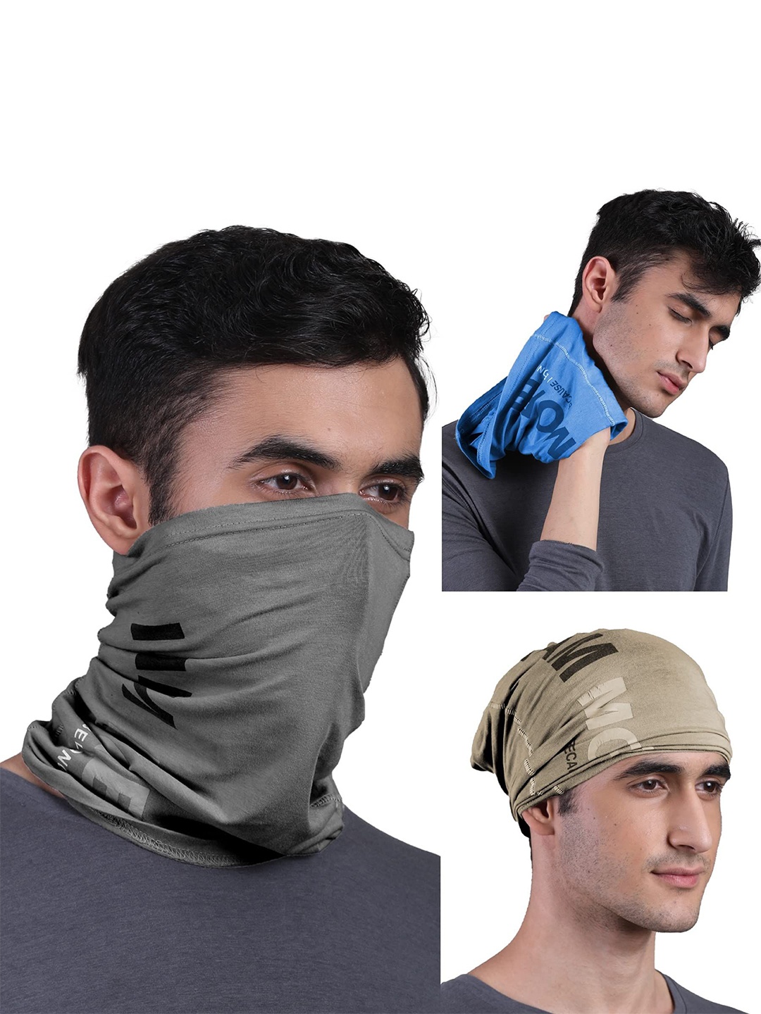 

FREECULTR Adults Pack Of 3 Bandana Headband, Blue