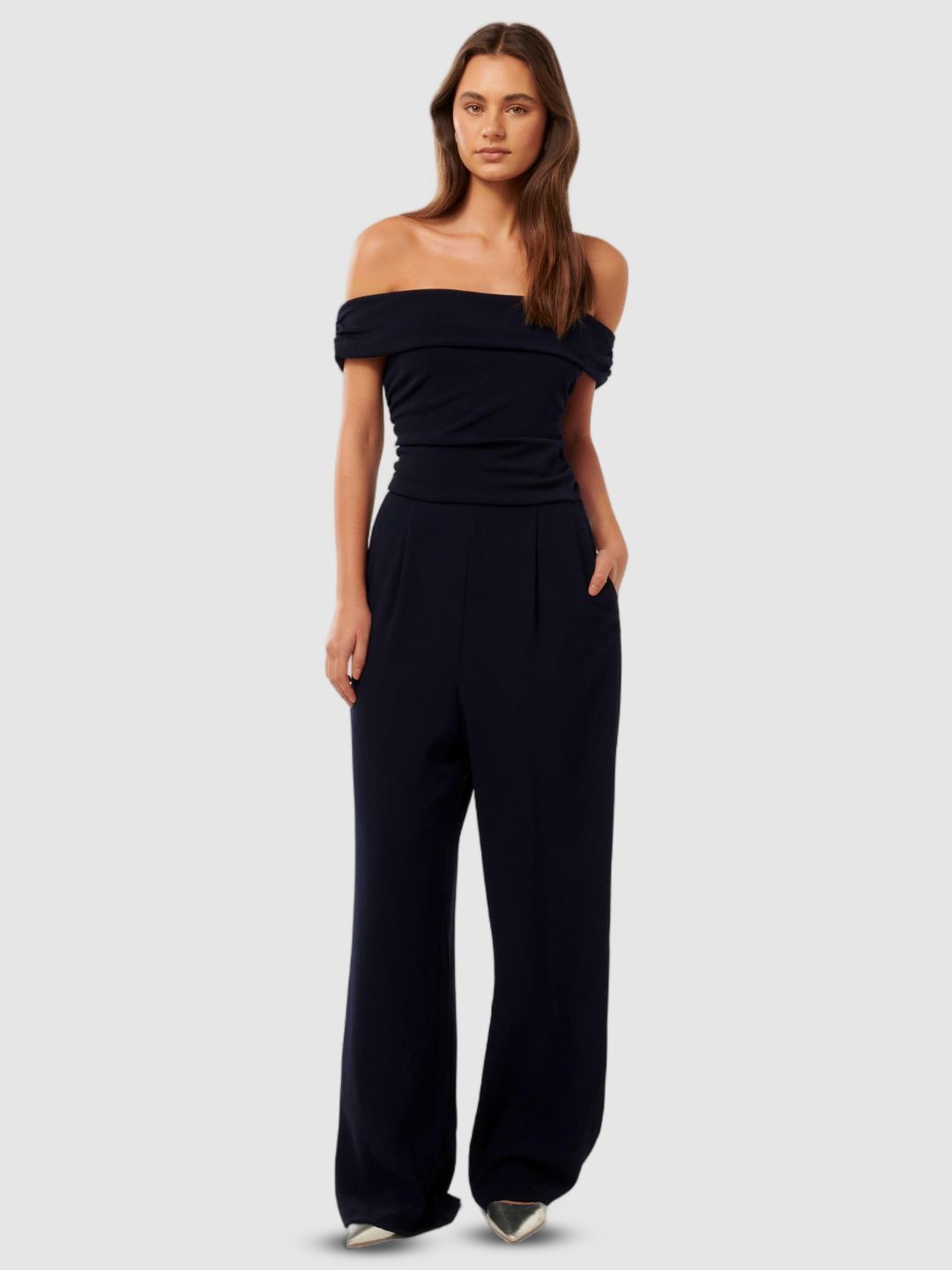 

Forever New Off-Shoulder Basic Jumpsuit, Black