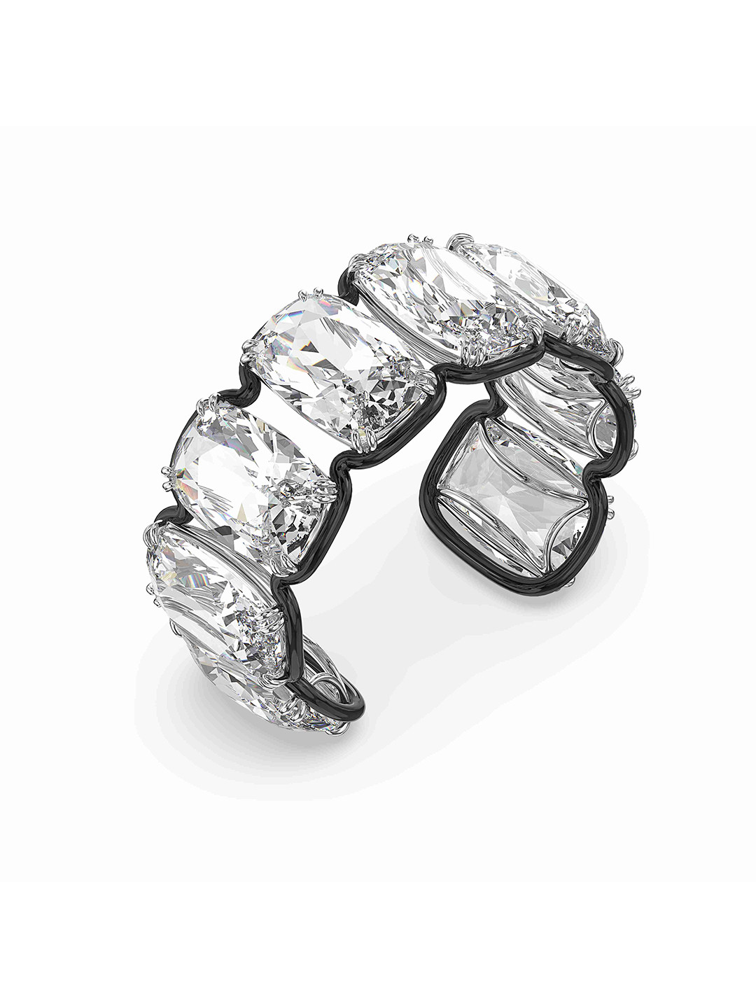 

SWAROVSKI Rhodium Plated Crystals Studded Bracelet, Silver