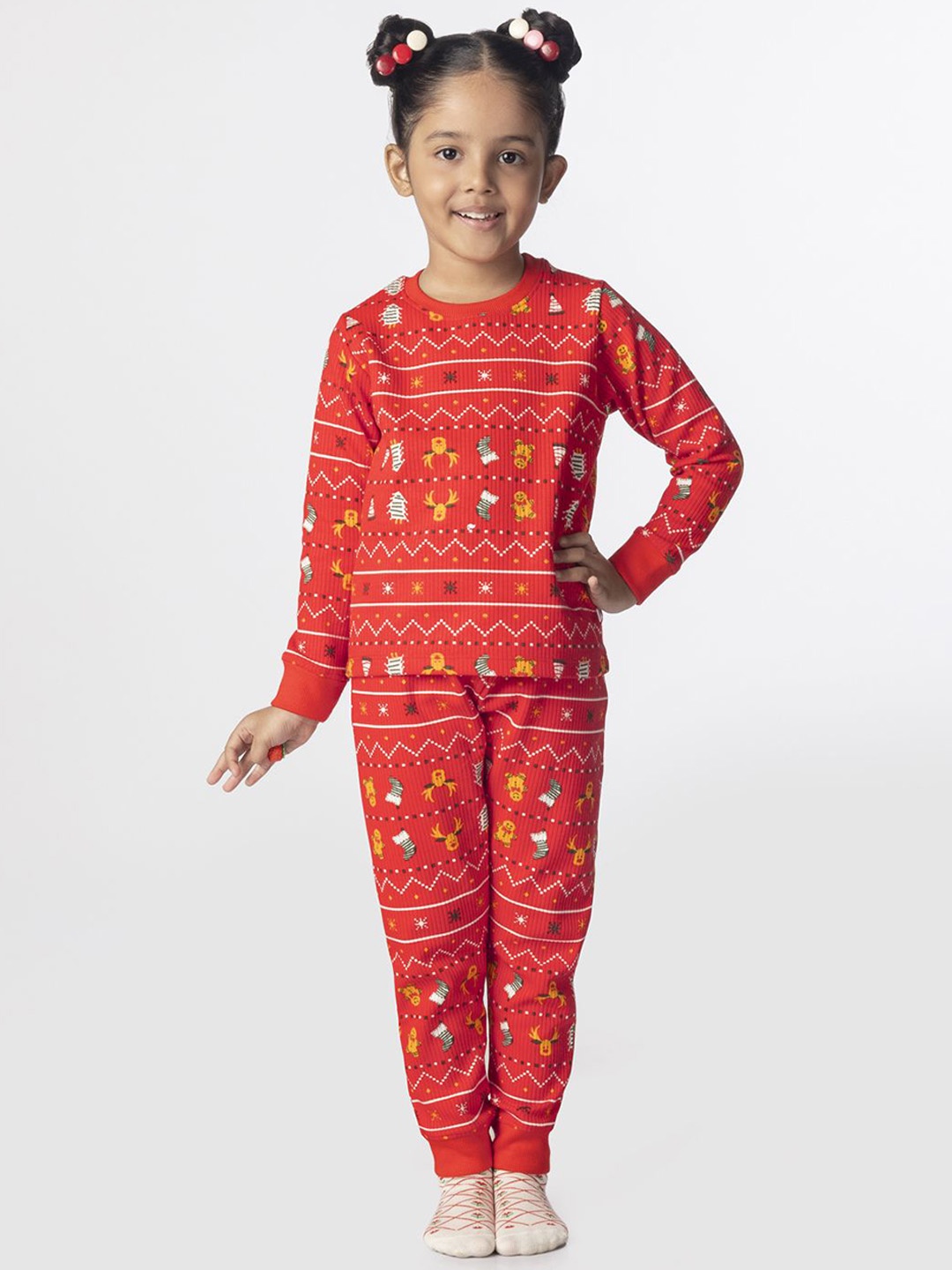 

You Got Plan B Kids Printed Cotton Thermal Set, Red